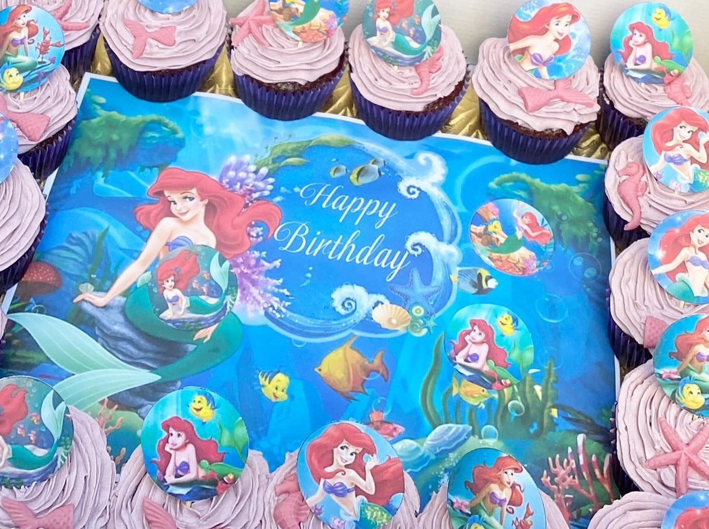 Ariel Mermaid Cupcakes